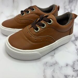 Brown Leather Kids Shoes